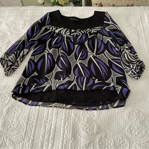 MOONLIGHT BAY, ABSTRACT MUIT-COLOUR BLOUSE, SIZE: L - Picture 10 of 11